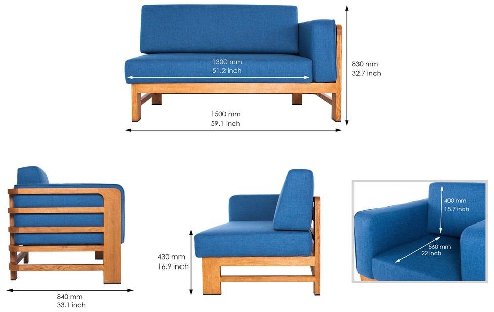 Диван правий Lugano Grand